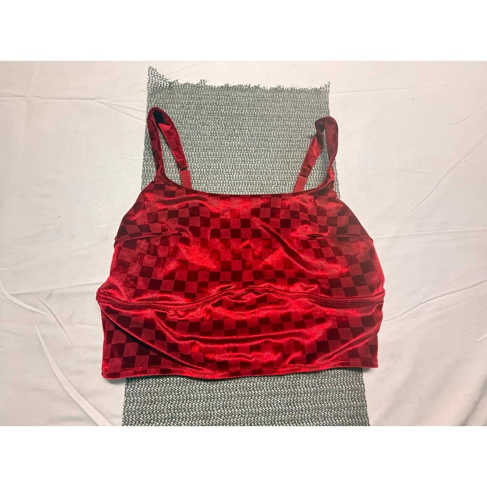 Colsie Red Velvet Crop Tank Top Size Medium